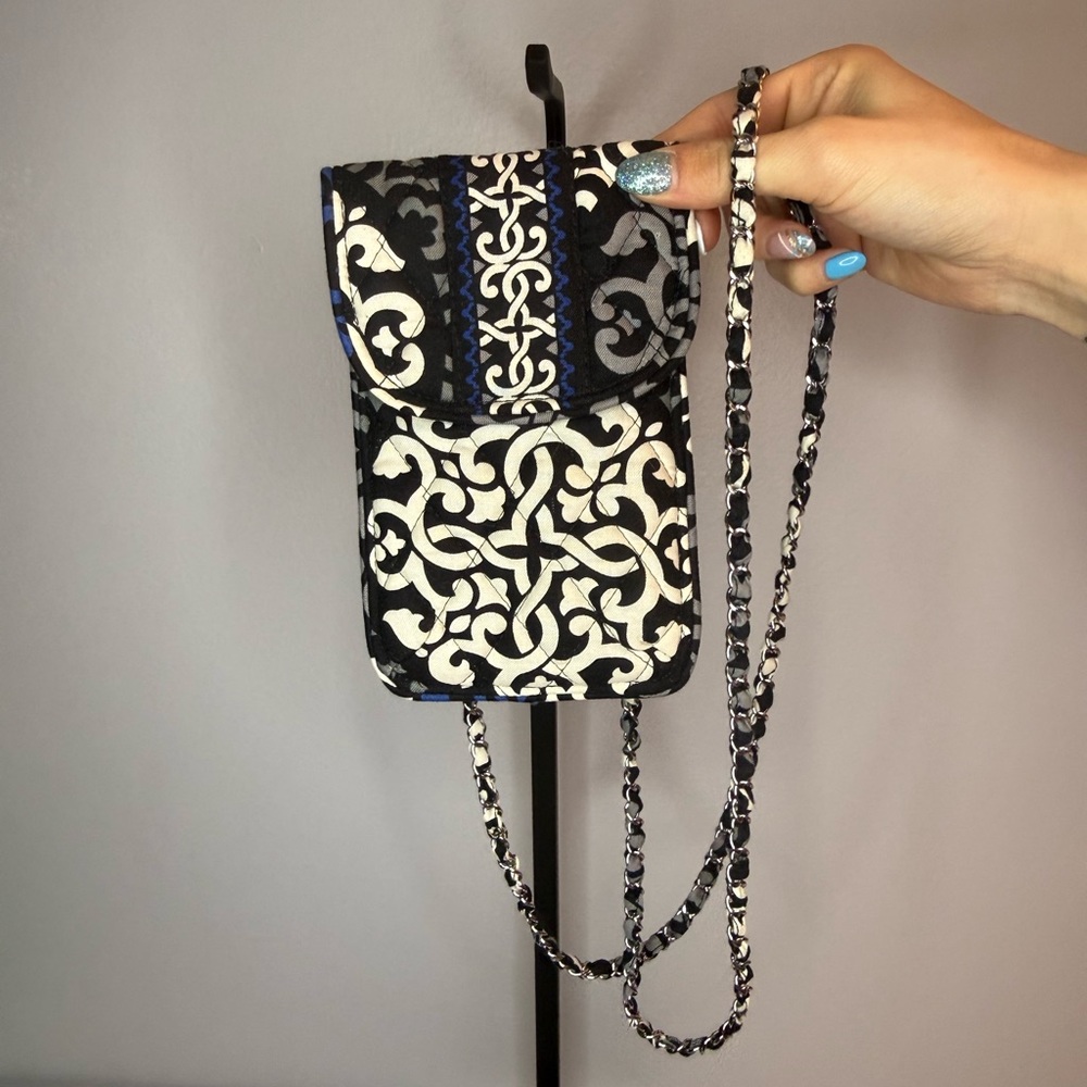 Black and White Patterned Crossbody Bag